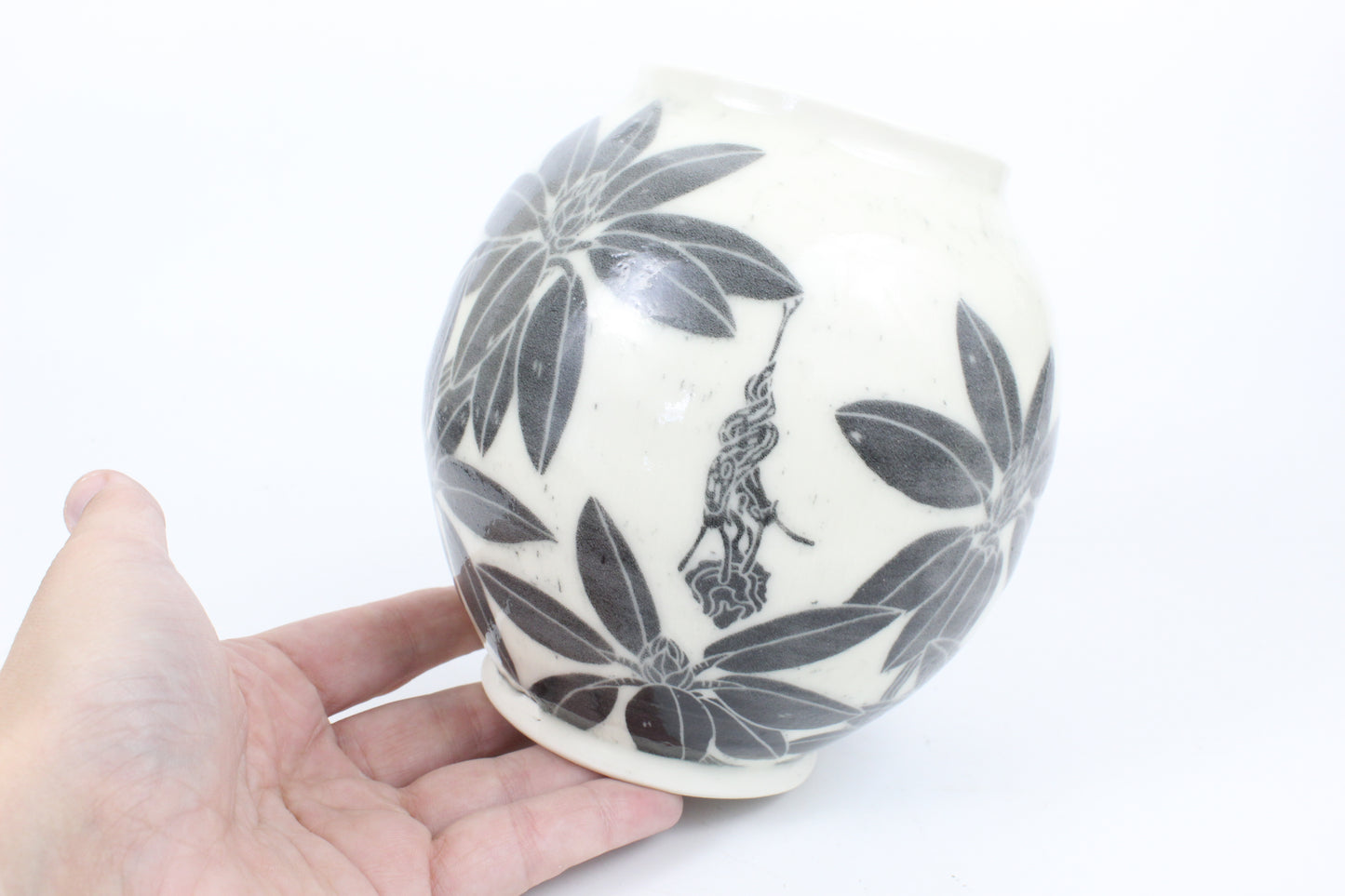Rhododendron Moon Vase