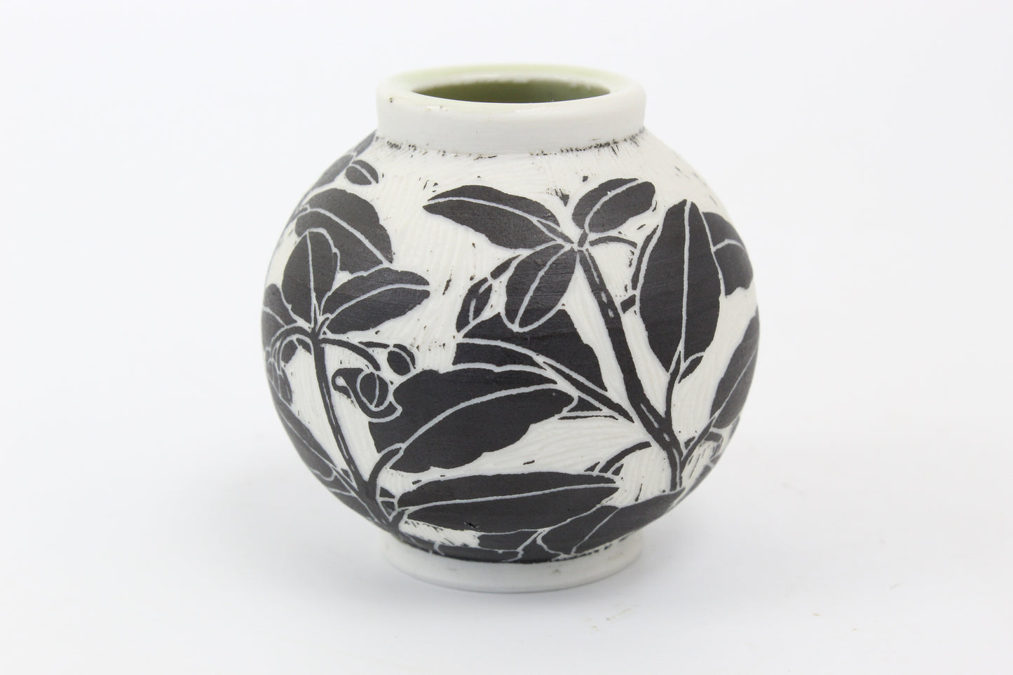 Hummingbird and jewel weed moon vase