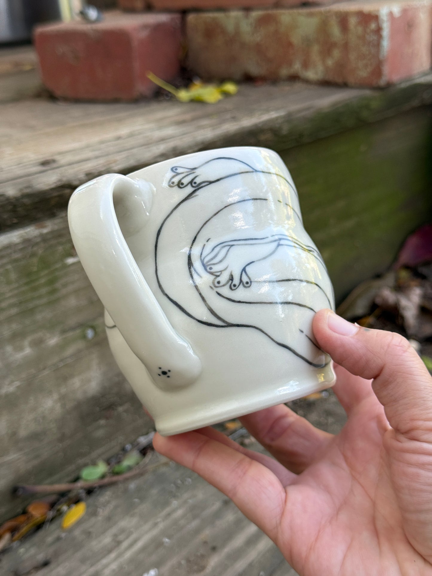 Hellbender and eggs mug