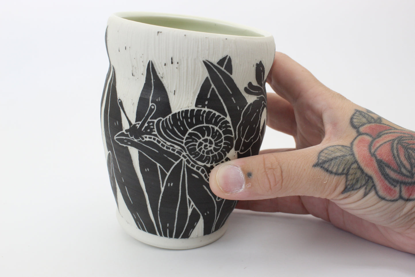 Snail and Irises Tumbler