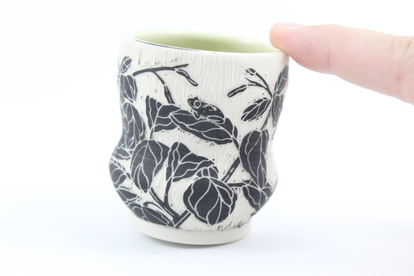 Jewelweed and Spring peeper vase