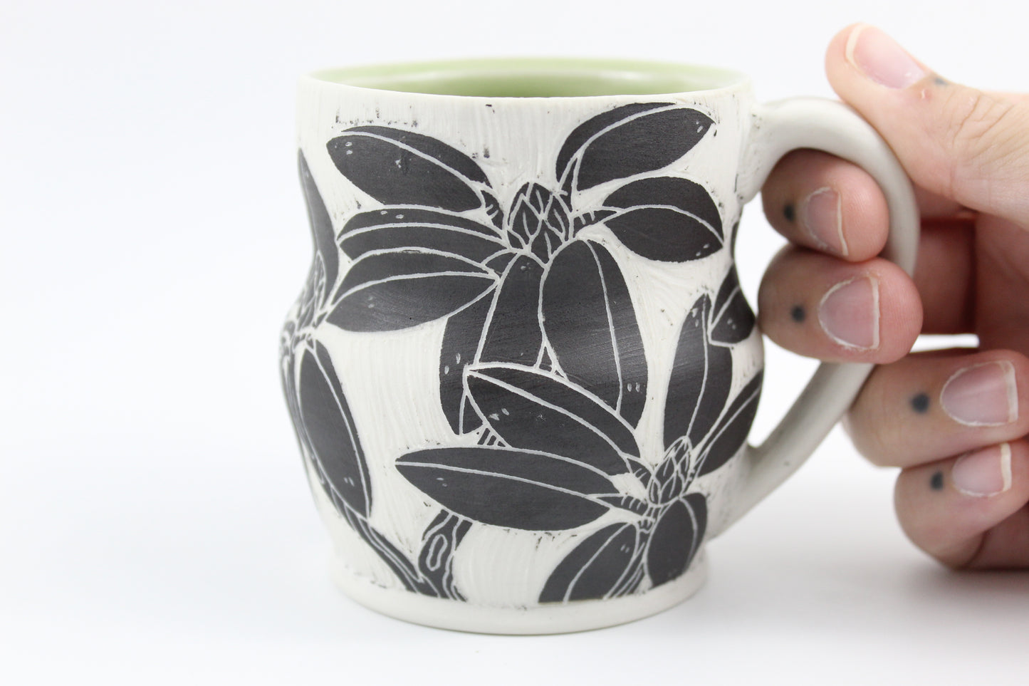 Chickadee and Rhododendron mug