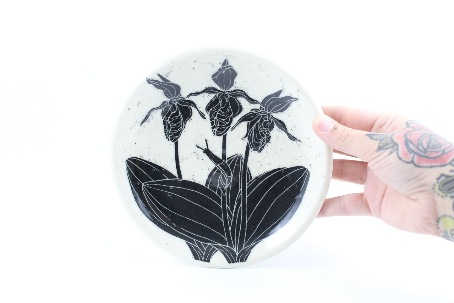 Pink lady slipper plate SECOND