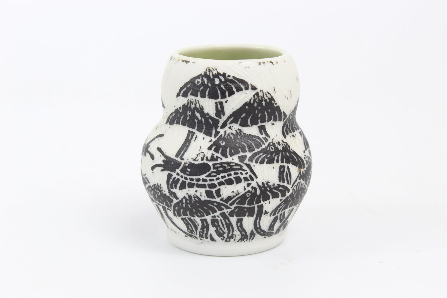Mini mushroom forest vase