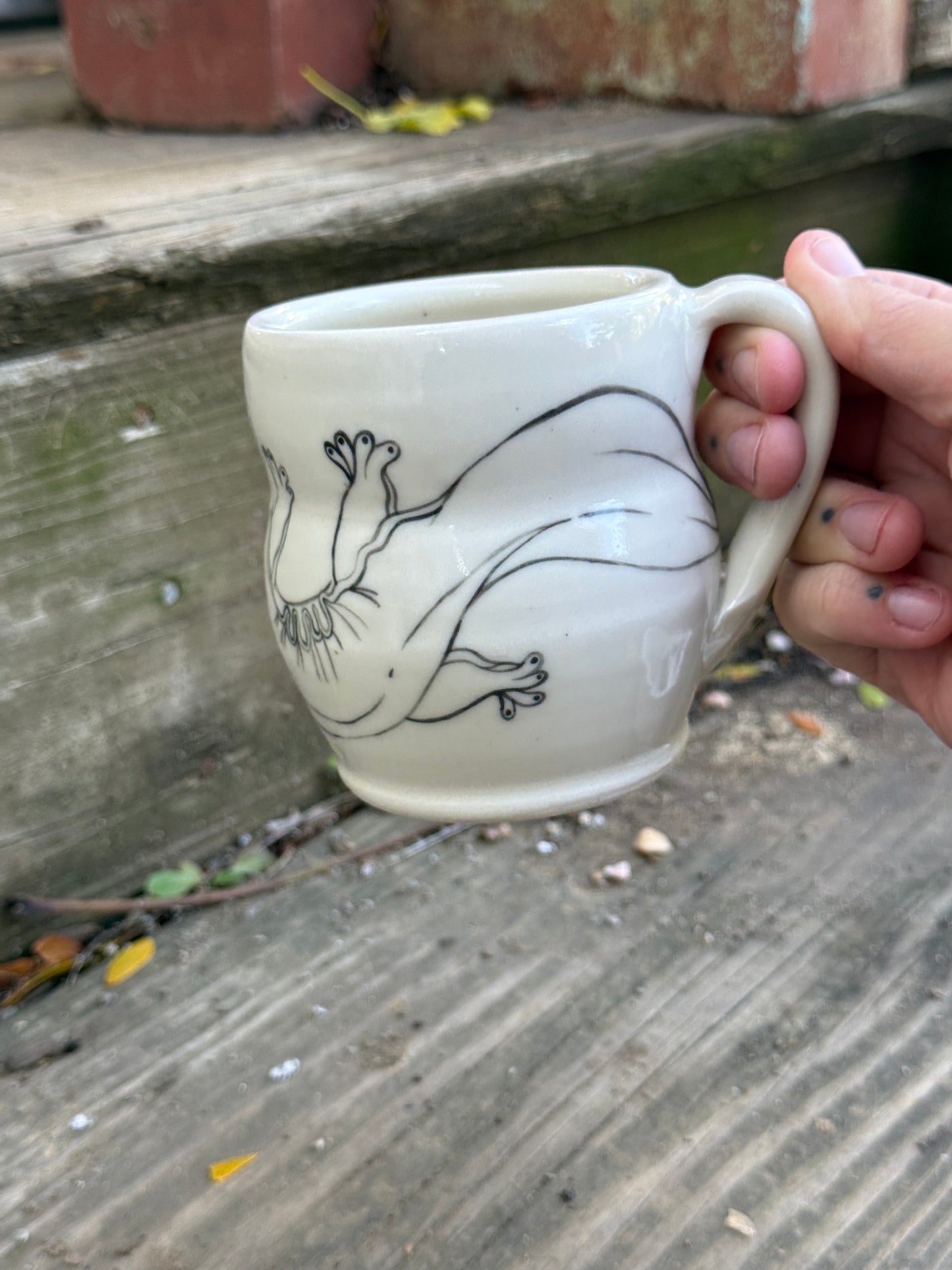 Hellbender and eggs mug