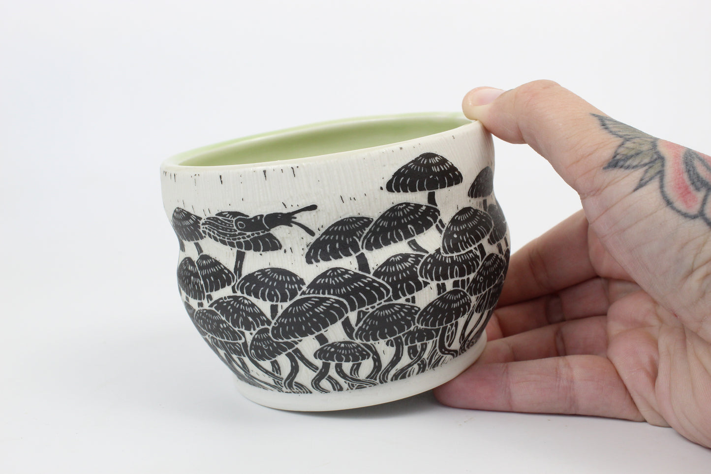Mushroom forest ice cream bowl