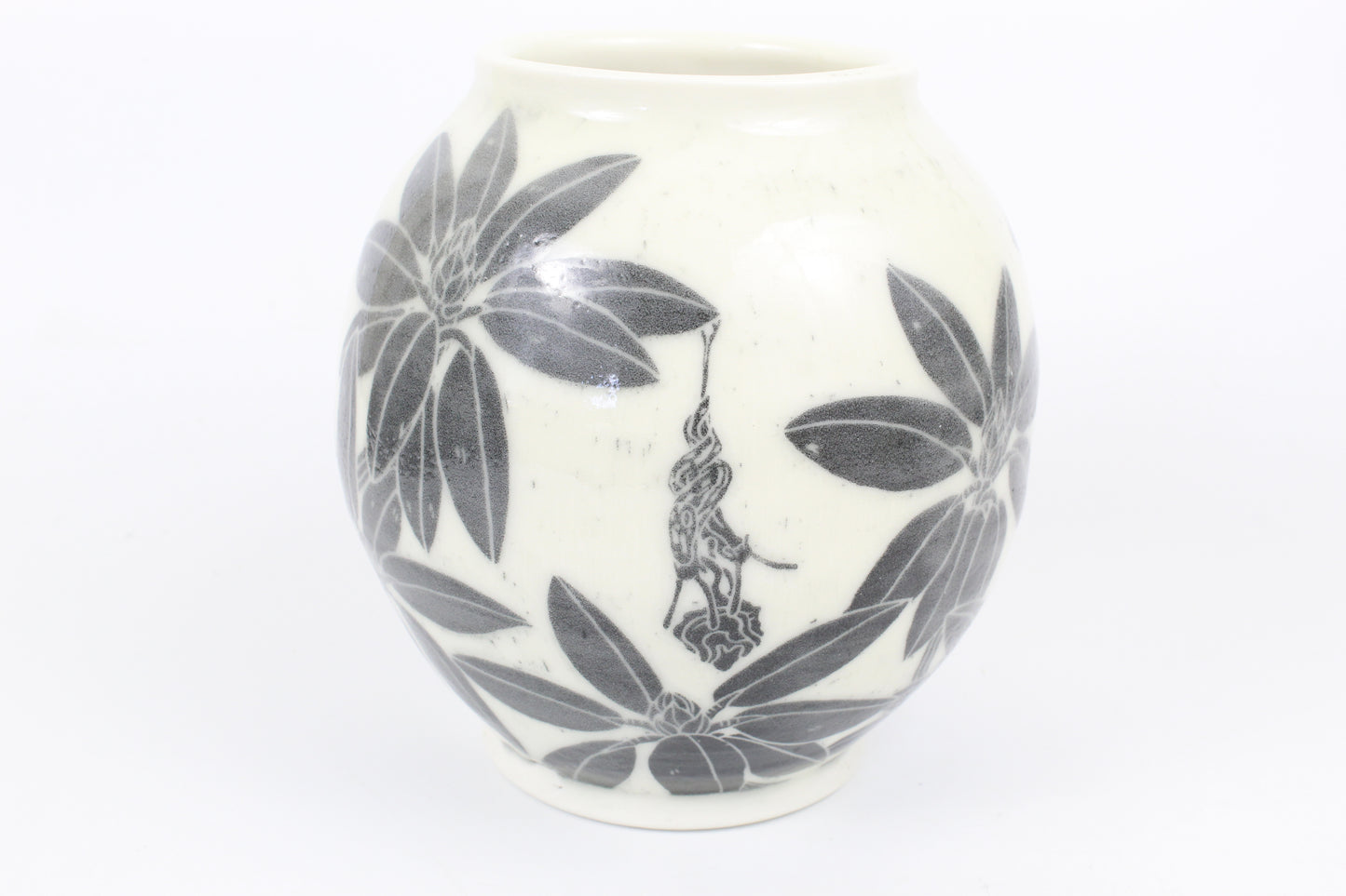 Rhododendron Moon Vase