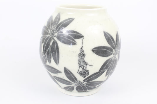 Rhododendron Moon Vase