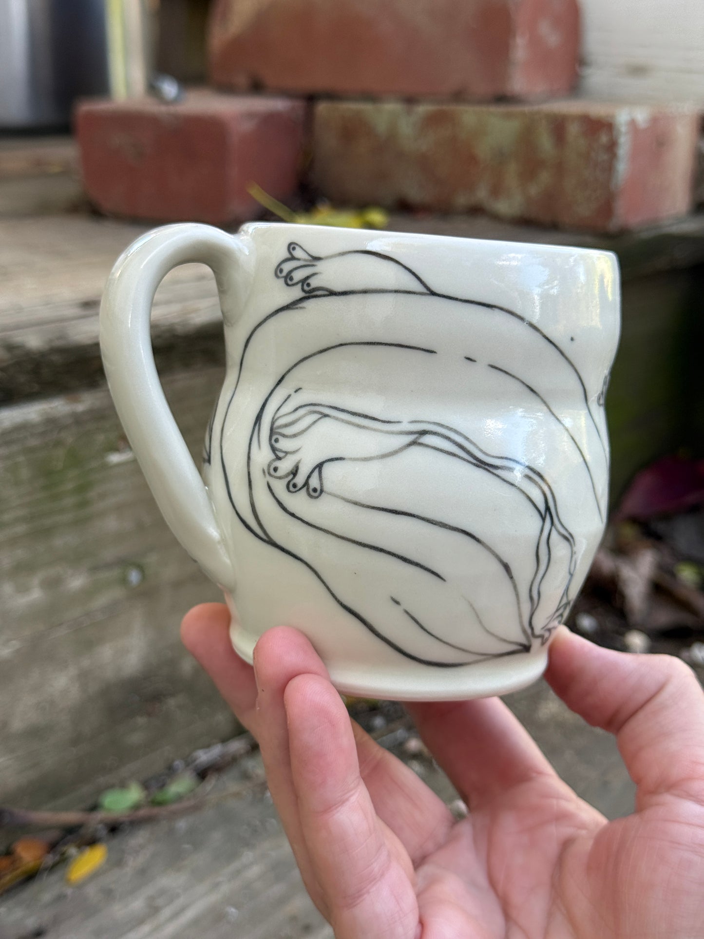 Hellbender and eggs mug
