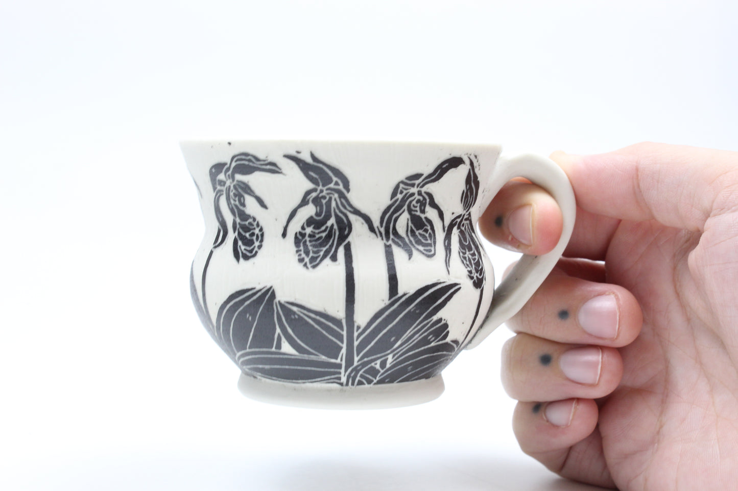 Lady Slipper and Slug Espresso Mug