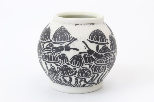 Mushroom forest mini vase
