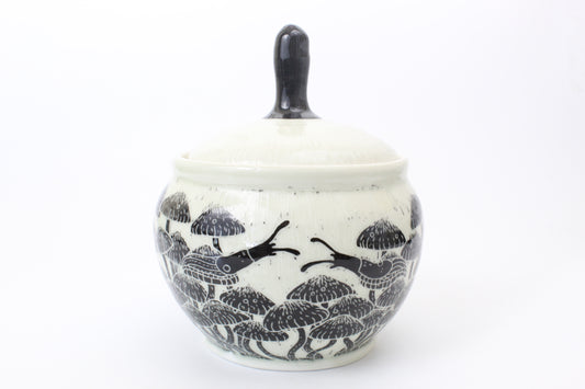 Mushroom forest jar