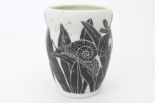 Snail and Irises Tumbler