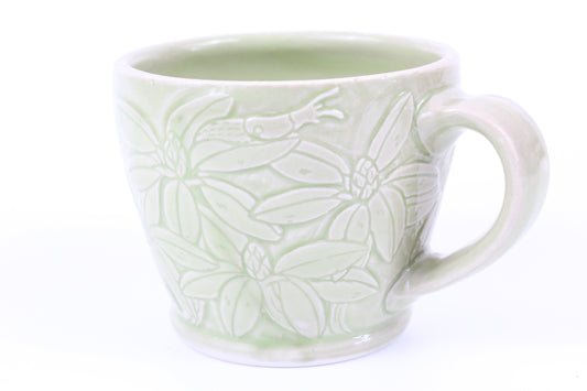 Rhododendron and slug mug