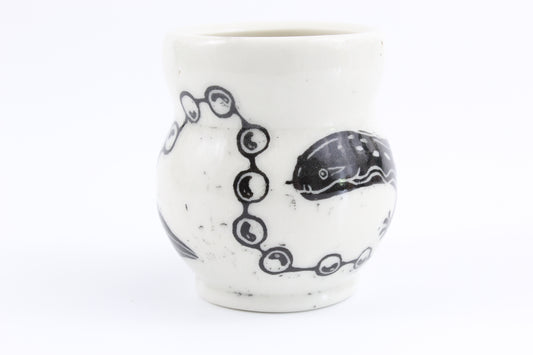 Hellbender and eggs vase