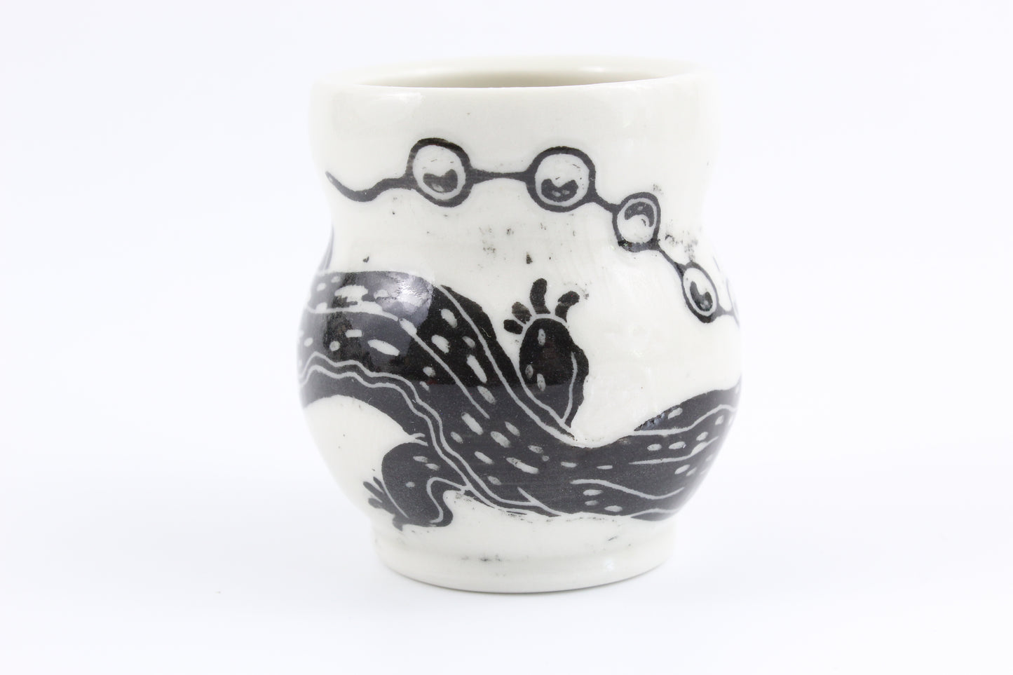 Hellbender and eggs vase