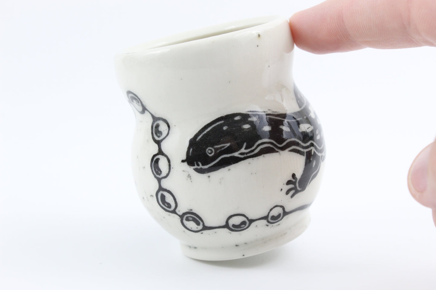 Hellbender and eggs vase