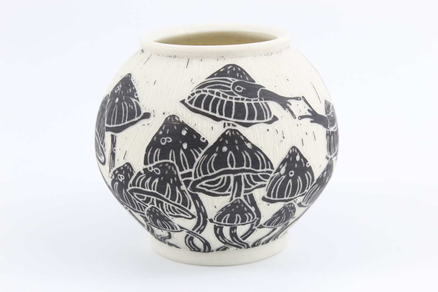 Mushroom forest vase