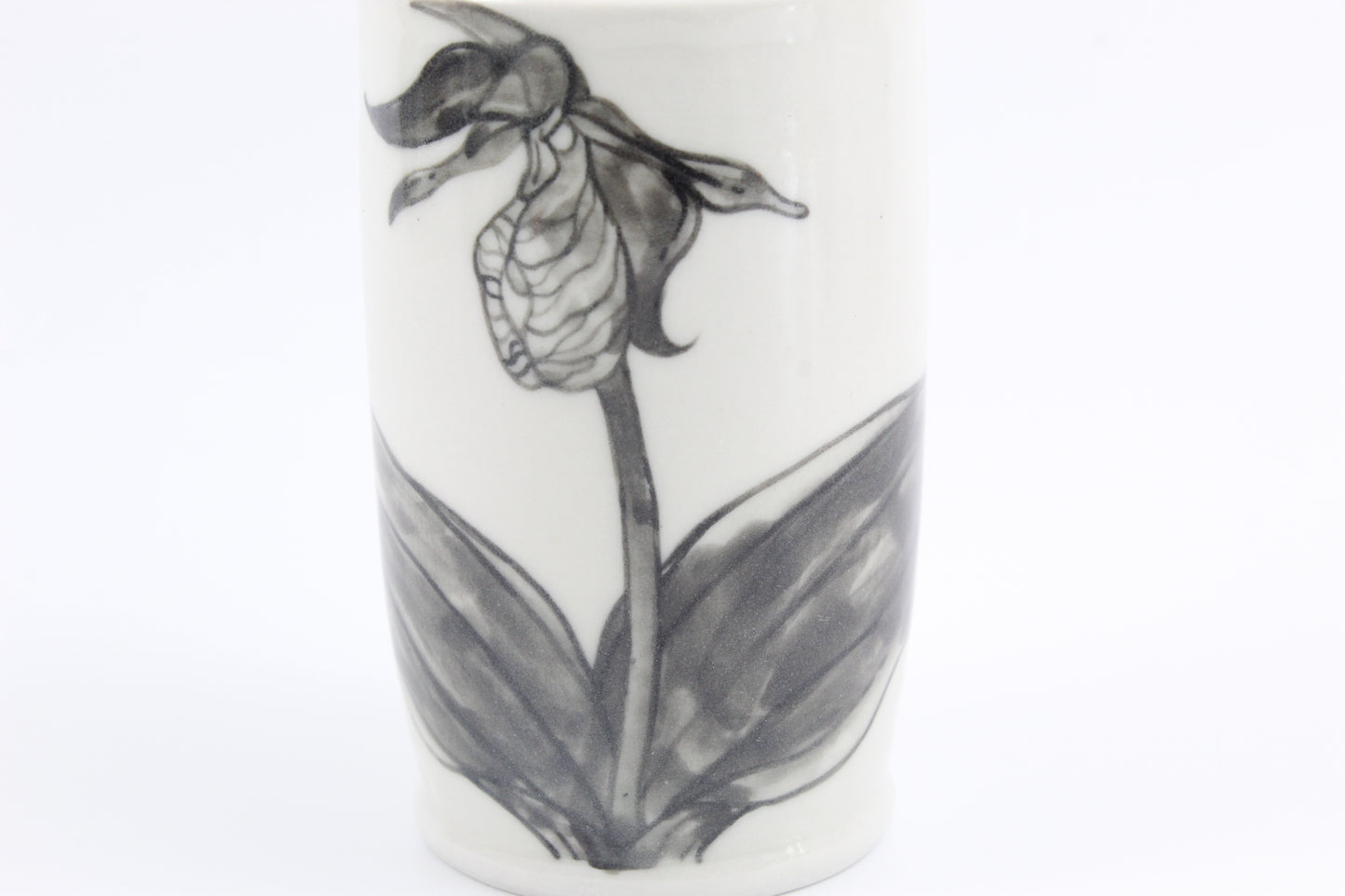 Pink lady slipper vase