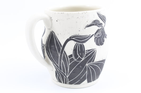 Showy lady slipper mug
