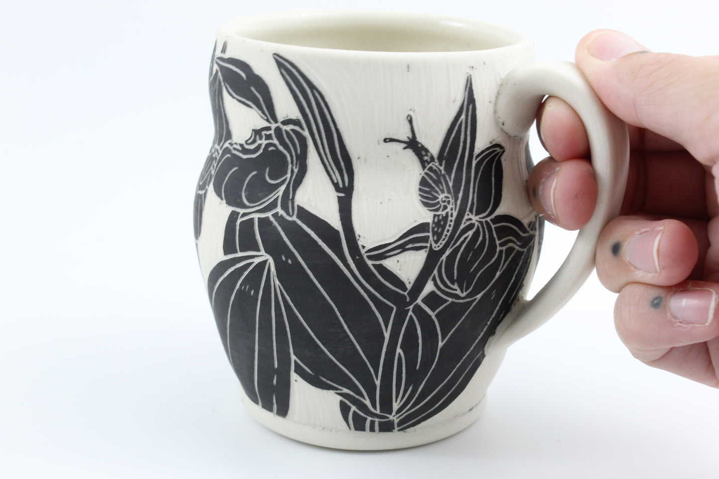 Showy lady slipper mug