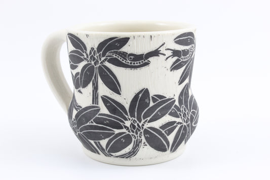 Rhododendron and slug mug
