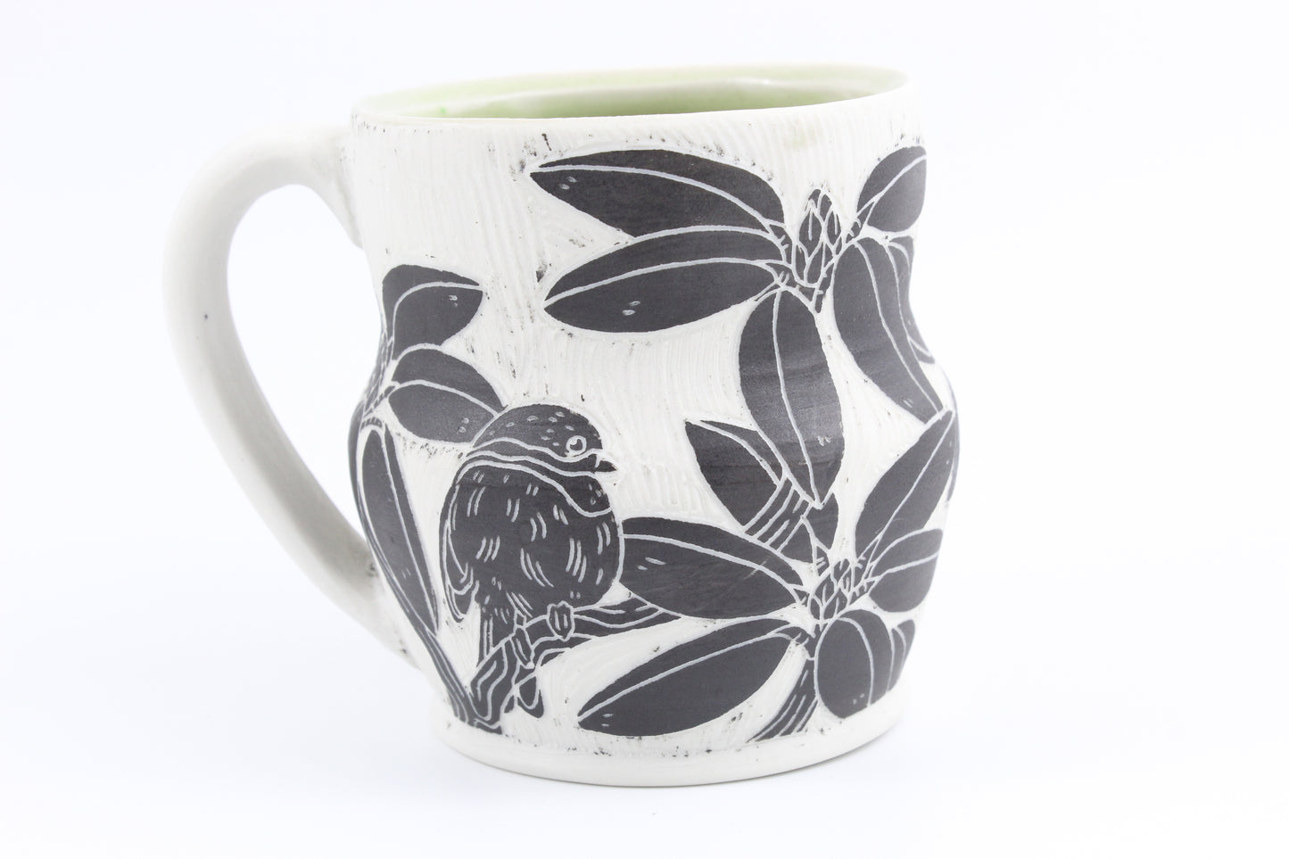 Rhododendron and Chickadee mug