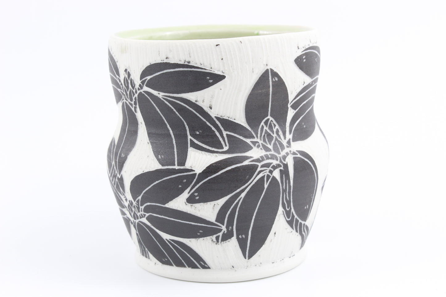 Rhododendron and Chickadee mug