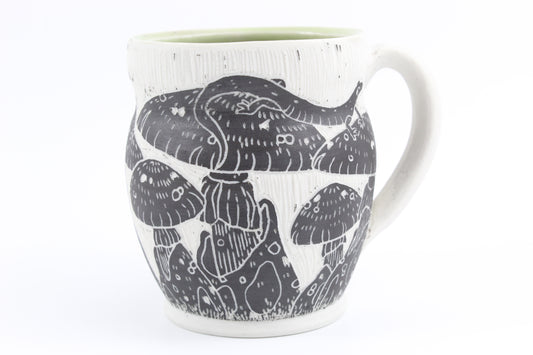 Mushroom and salamander mug