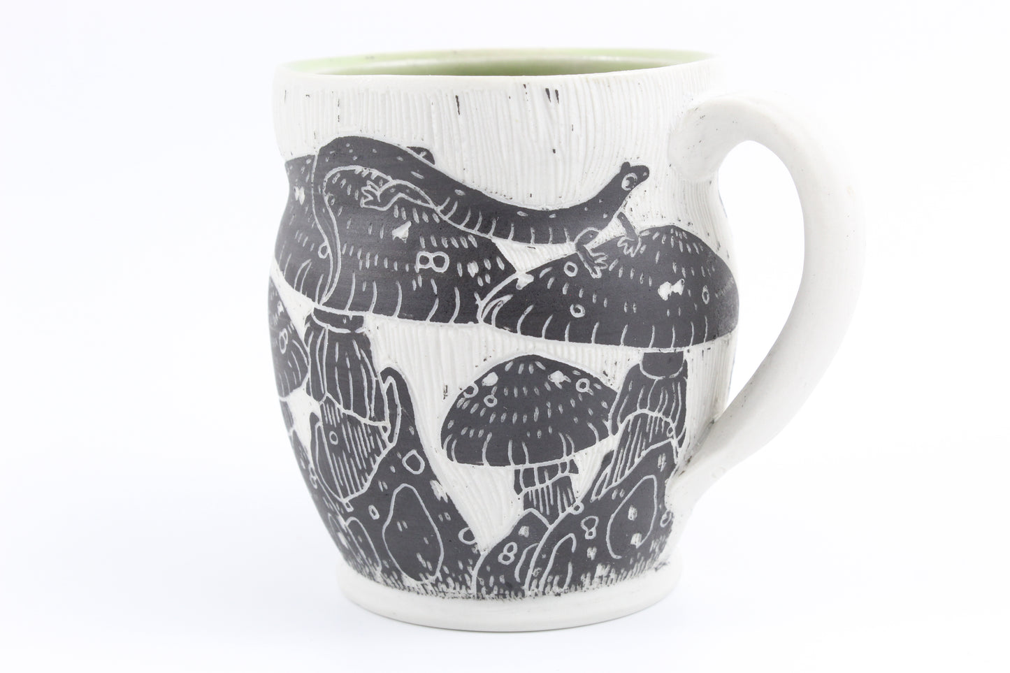 Mushroom and salamander mug