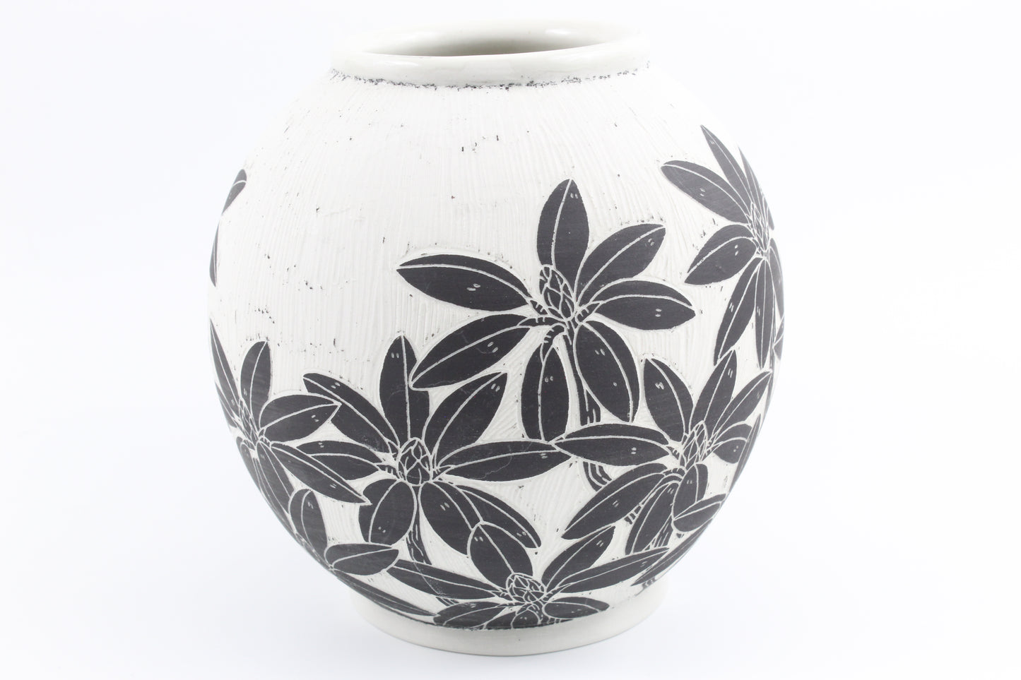 Rhododendron and slug vase