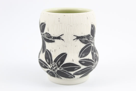 Snail and Rhododendron small vase