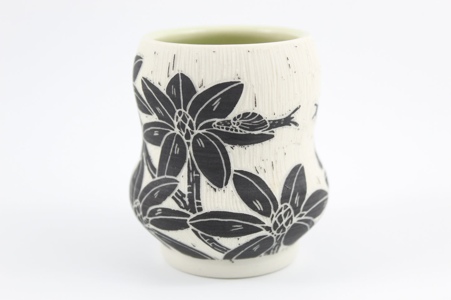 Snail and Rhododendron small vase