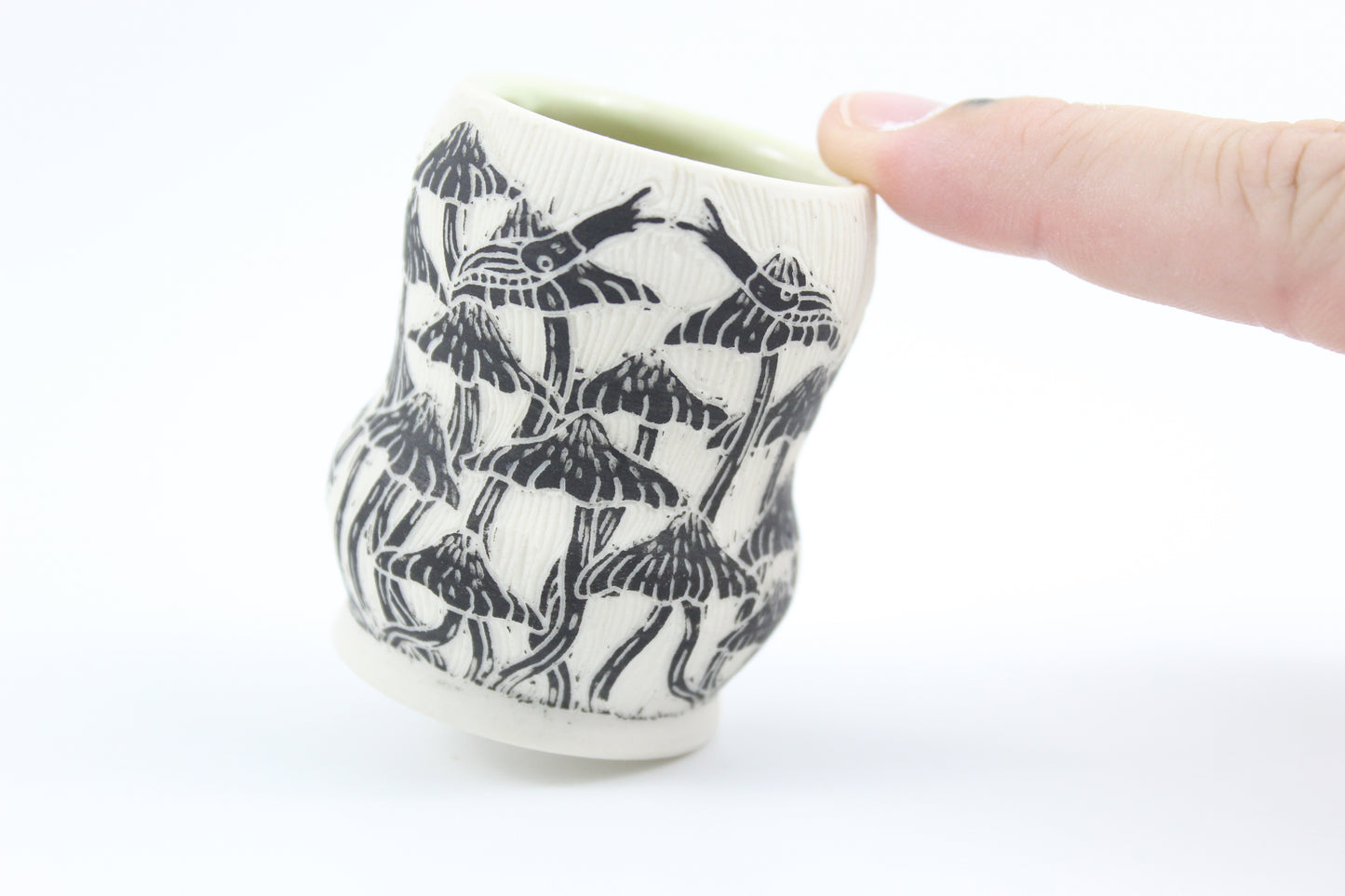 Mushroom forest mini vase