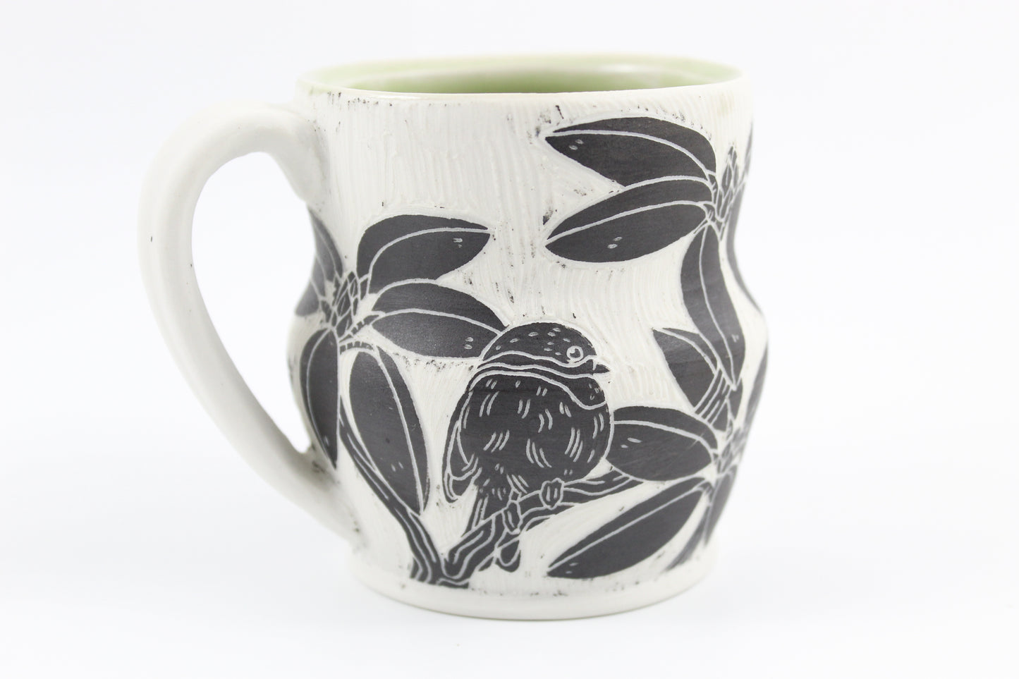 Chickadee and Rhododendron mug
