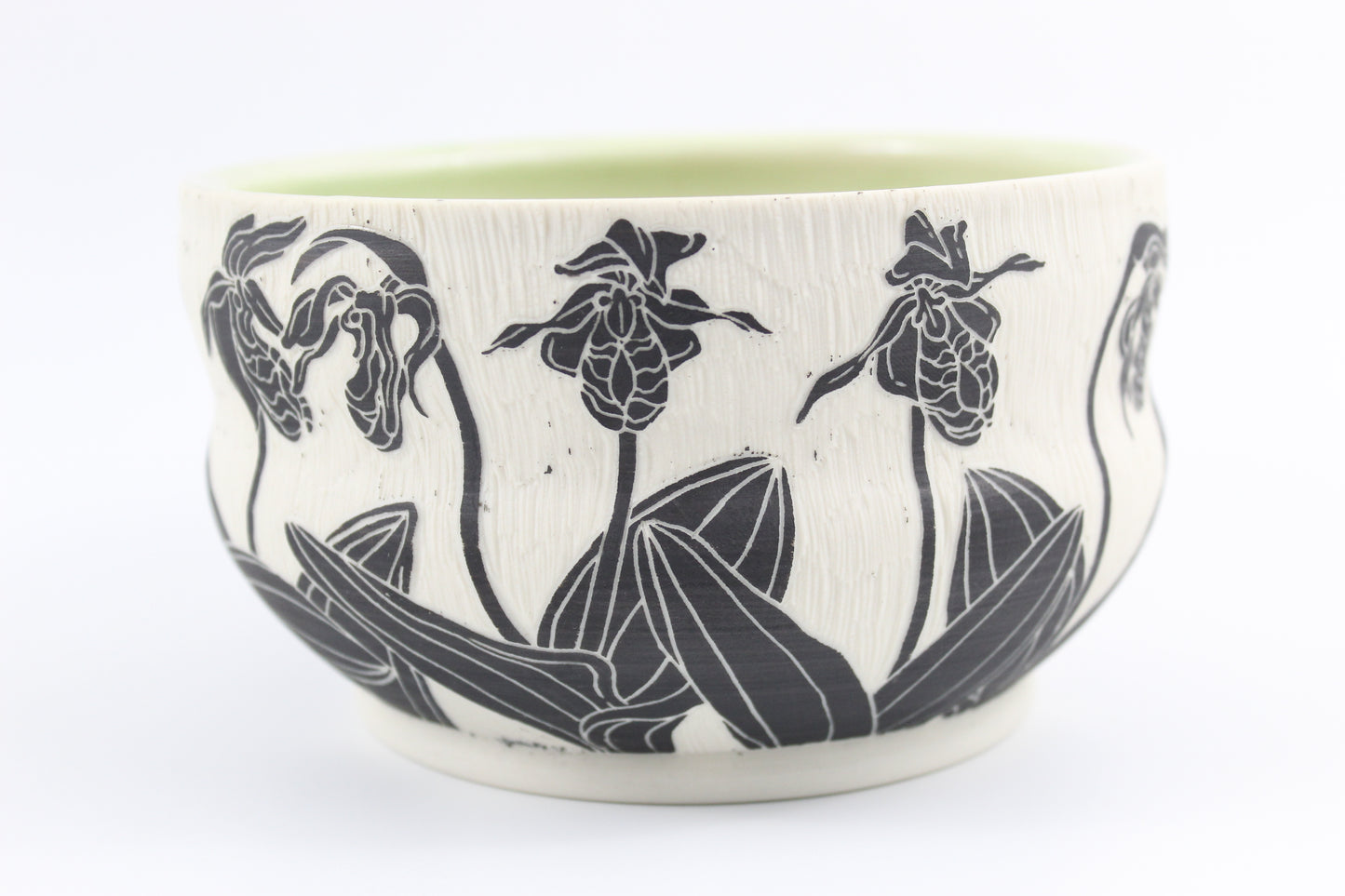 Pink Lady Slipper bowl