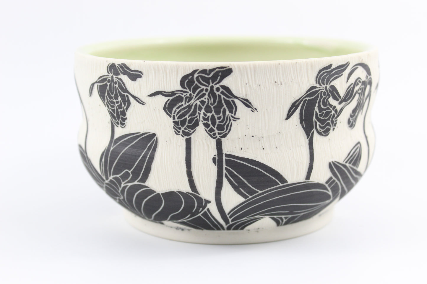 Pink Lady Slipper bowl