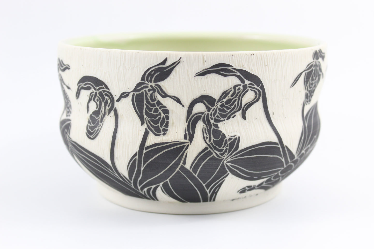 Pink Lady Slipper bowl