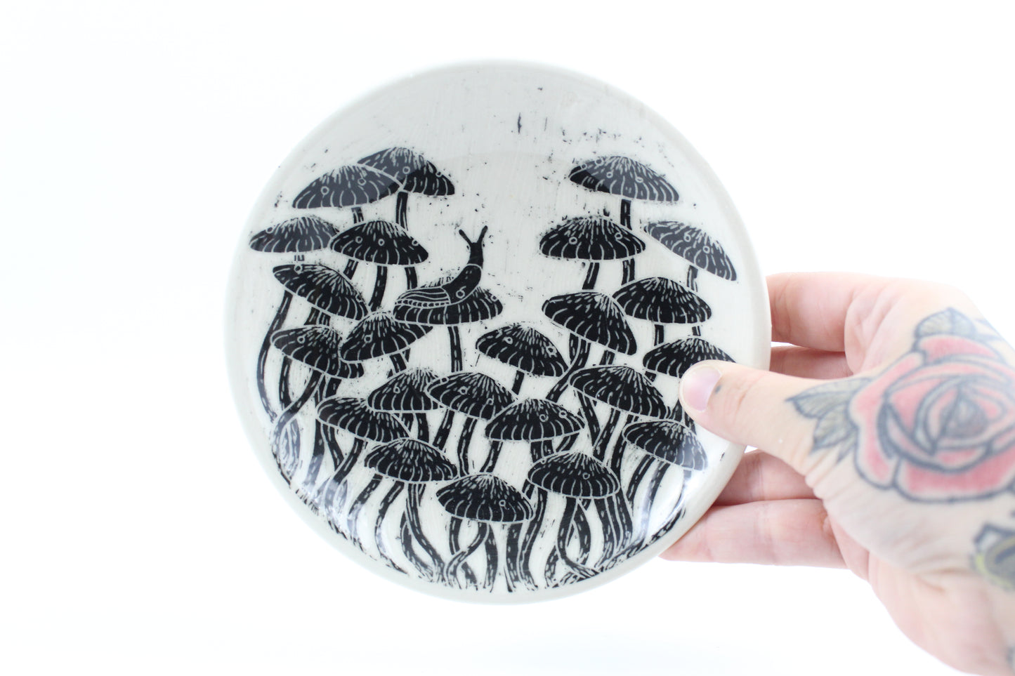 Mushroom forest cake plate