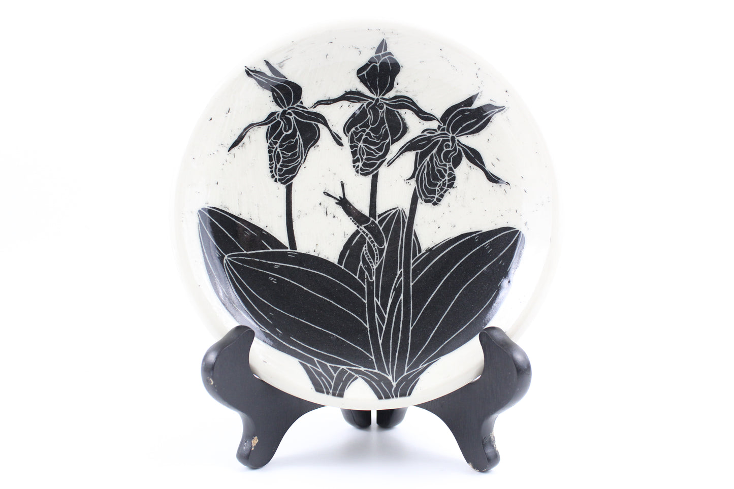 Pink lady slipper plate SECOND