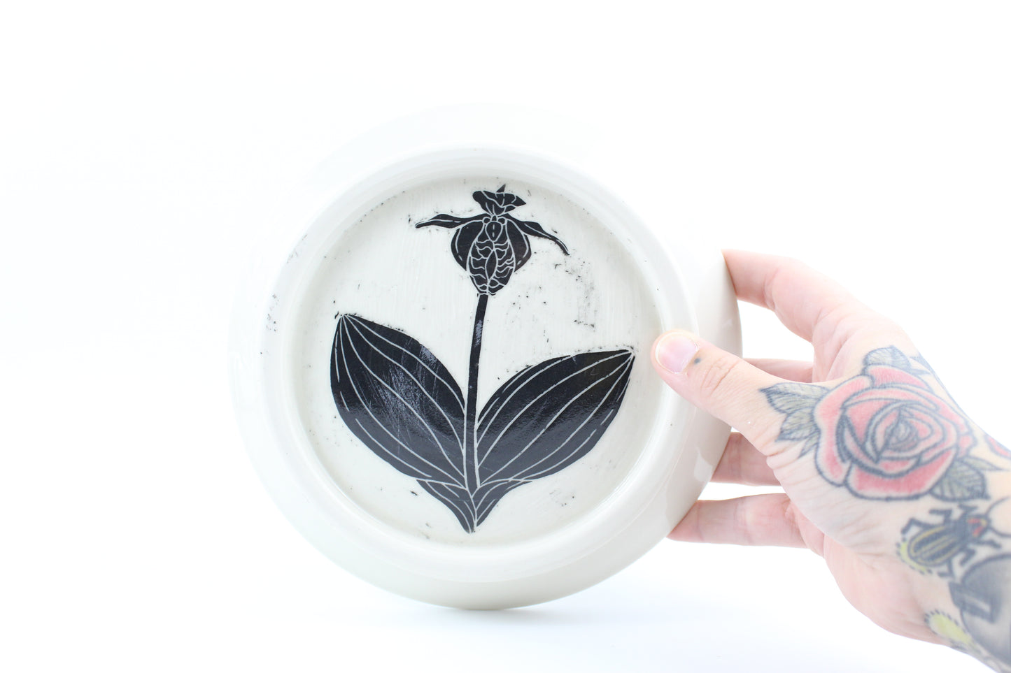 Pink lady slipper plate SECOND